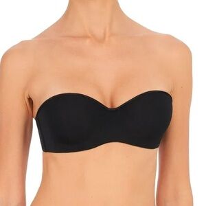 NATORI molded black underwire strapless 32C reflex bra style 774495 NWT